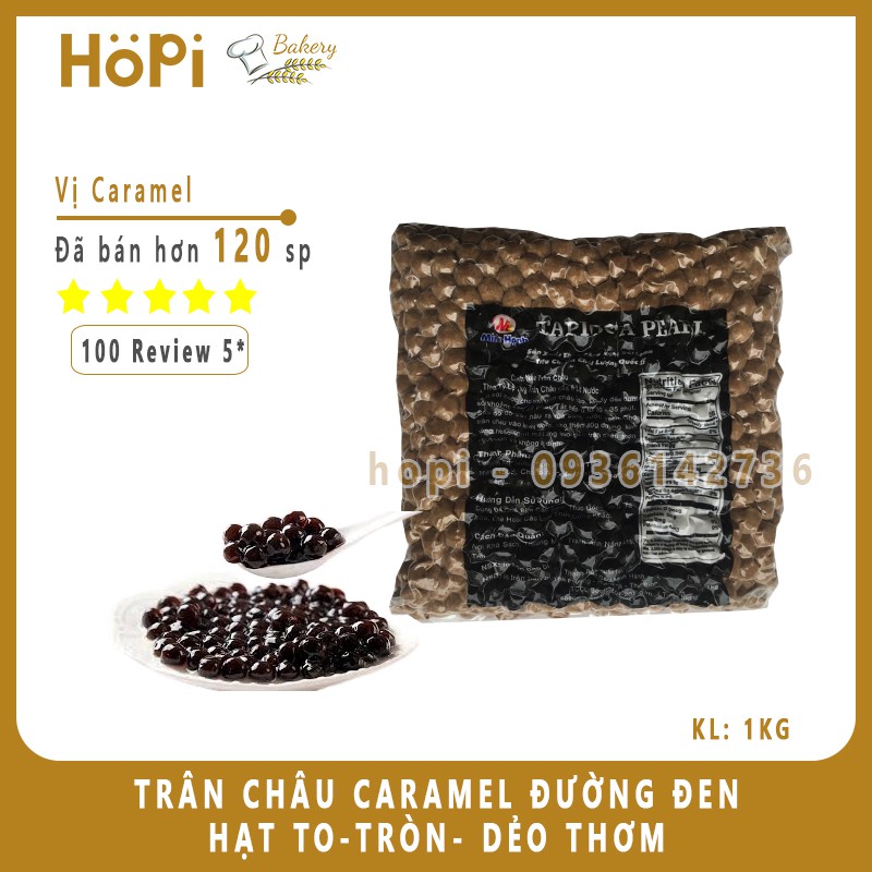 Trân Châu Đường Đen Hạt To, Thơm Ngon, Dùng Làm Toping Trà Sữa, Chè (1kg)