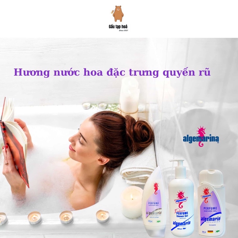 Sữa tắm cá ngựa Algemarin Perfume Shower Gel - nhập khẩu Đức