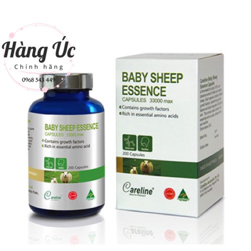 Nhau thai cừu Careline💥FREESHIP💥 Baby sheep Essence 3300 Max Úc