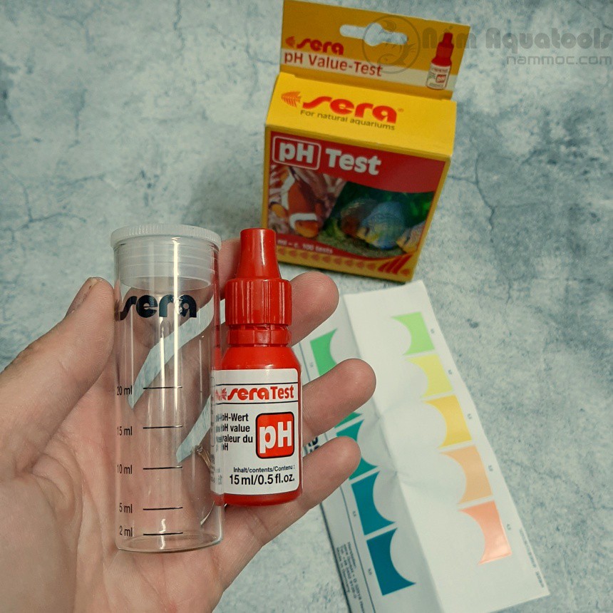 Bộ TEST pH SERA | Kiểm Tra Nồng Độ Axit, Bazo Cho Bể Cá Thuỷ Sinh