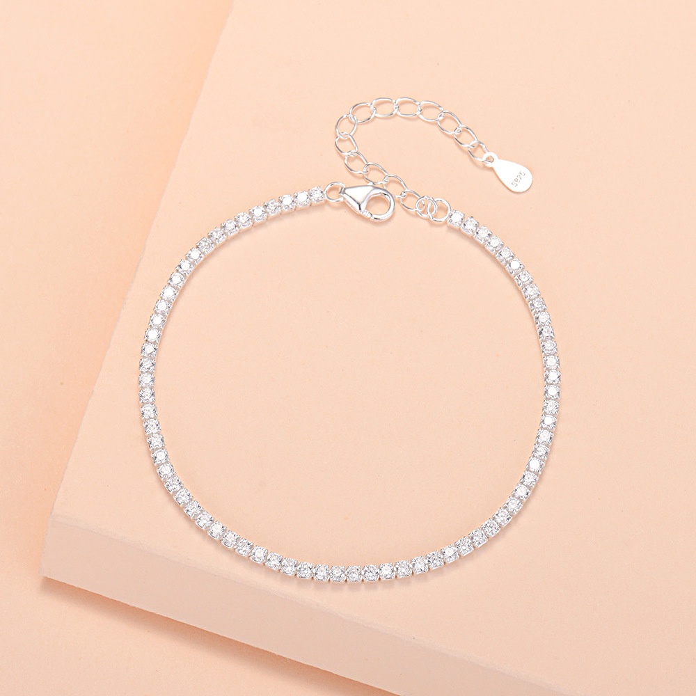 Vòng tay bạc ta cao cấp đính đá sang trọng Evasilver, chuẩn bạc ta sáng bóng