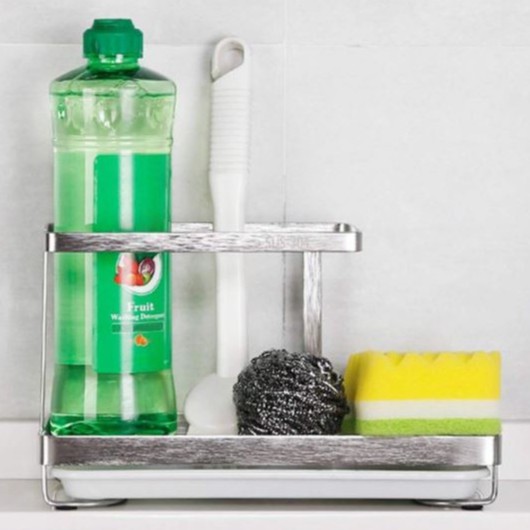 Kệ rổ đựng dụng cụ rửa chén bát Inox 304 Nanichino kèm khay hứng nước inox 304