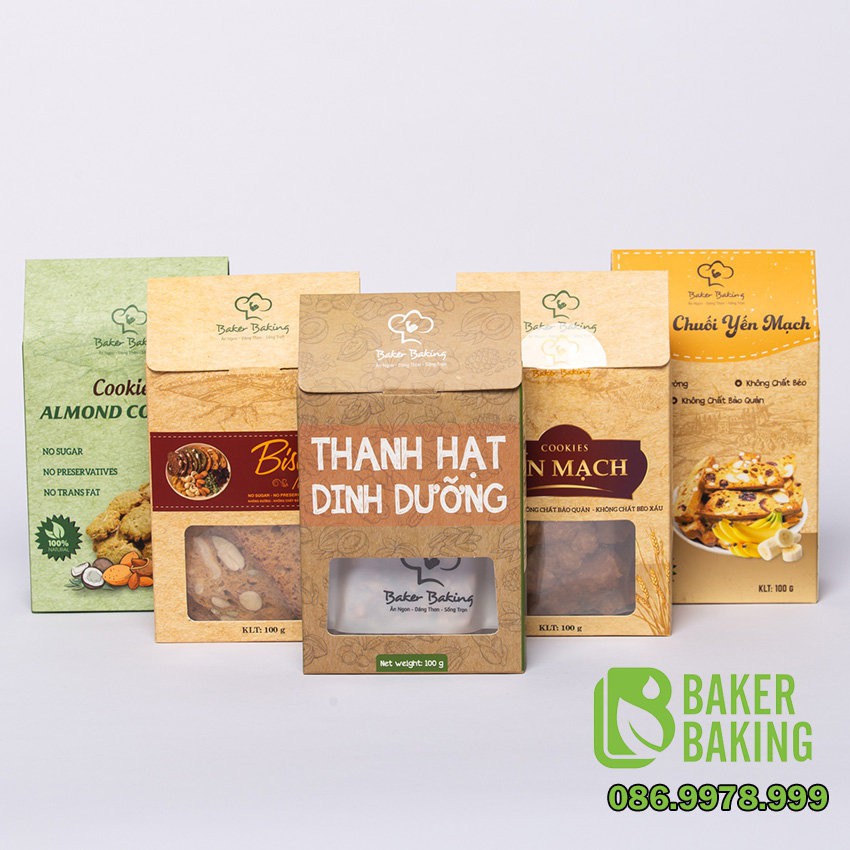 Bánh ăn kiêng giảm cân❤️FREESHIP❤Bánh biscotti không đường, nguyên cám 100%, combo 5 hộp bánh khối lượng : 100g | BigBuy360 - bigbuy360.vn
