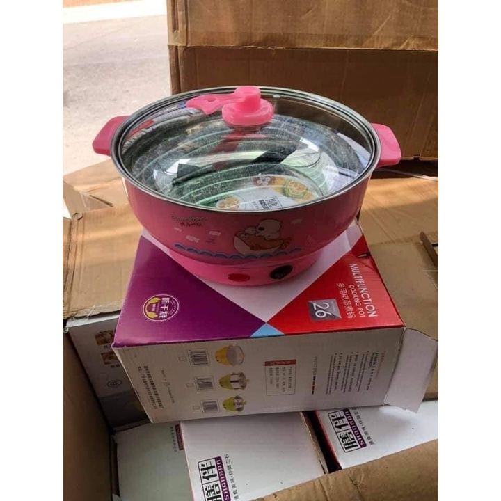 Nồi lẩu đa năng 2 trong 1 đường kính 26cm, dùng nấu lẩu, nấu mì tôm