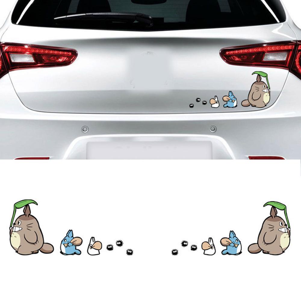 Miếng Dán Trang Trí Xe Hơi Hình Totoro Phản Quang Vui Nhộn