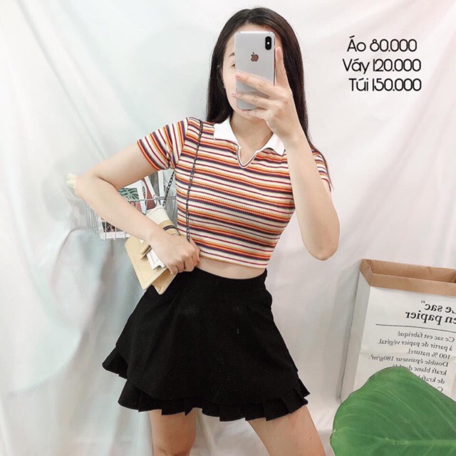 CROPTOP POLO SỌC ULLZANG