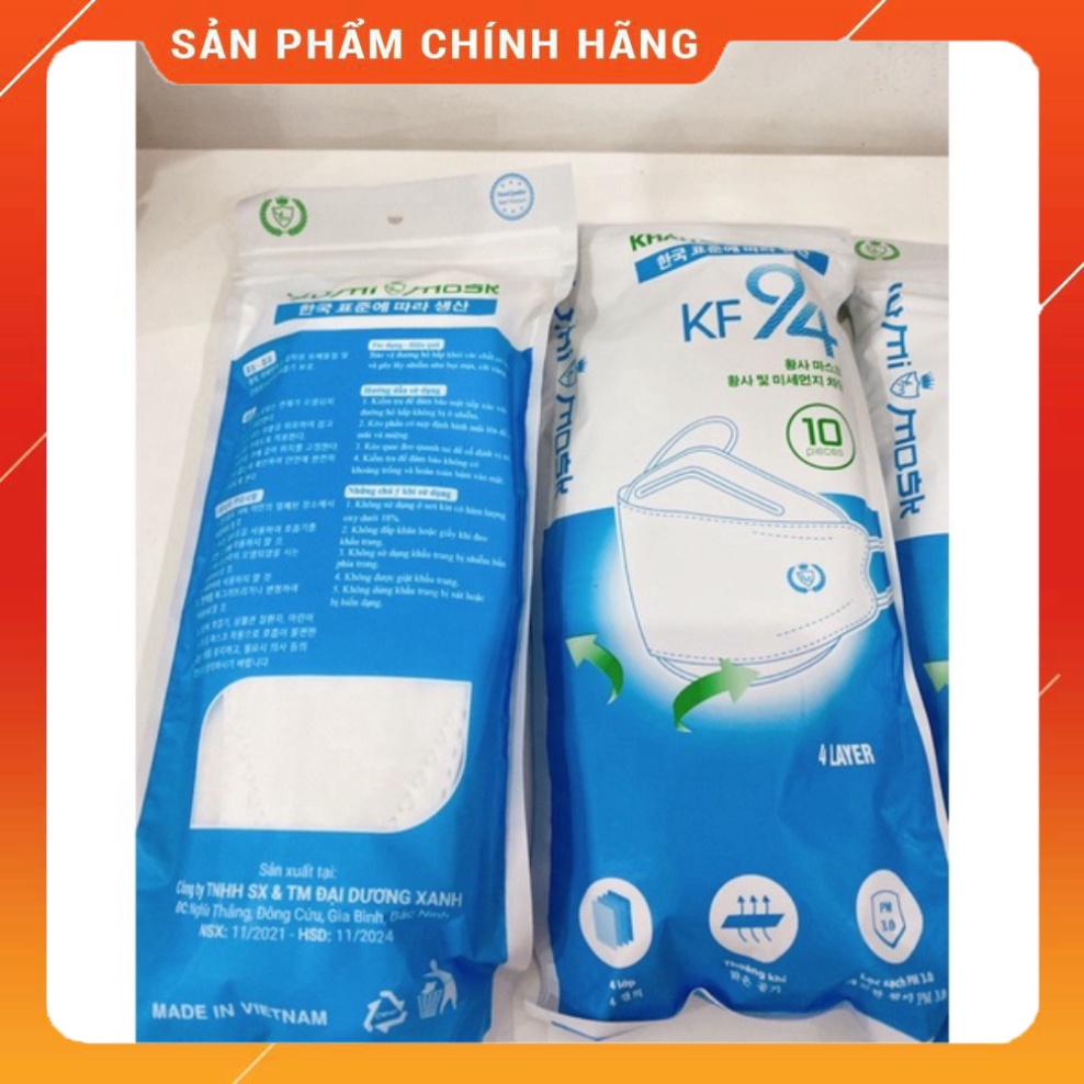 KHẨU TRANG KF 94 4d Hàn Quốc ( Túi 10 cái )