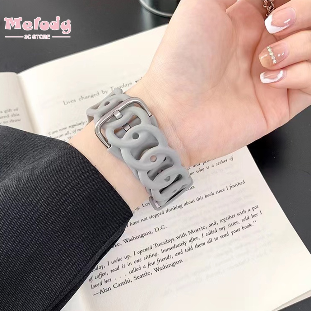 Dây Đeo Bằng Silicone Màu Kẹo Cho Đồng Hồ Thông Minh Series 7 / 6 / SE / 5 / 4 / 3 iwatch 45 / 44 / 42 / 41 / 40 / 38mm