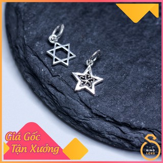 Charm bạc Thái ngôi sao David - kiểu charm treo tòn ten hoặc làm mặt dây chuyền | Bạc Thái 925 - tặng kèm dây suôn vòng