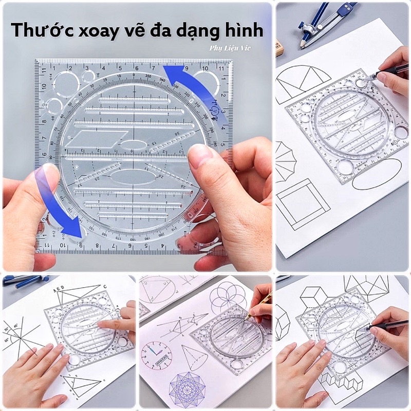 Thước xoay vẽ đa dạng hình