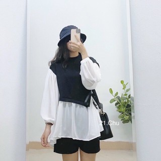 ÁO BABY DOLL BÁNH BÈO THẮT NƠ