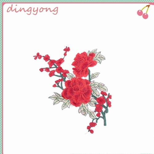 Bộ 1/2 miếng vá quần áo hình hoa hồng thêu