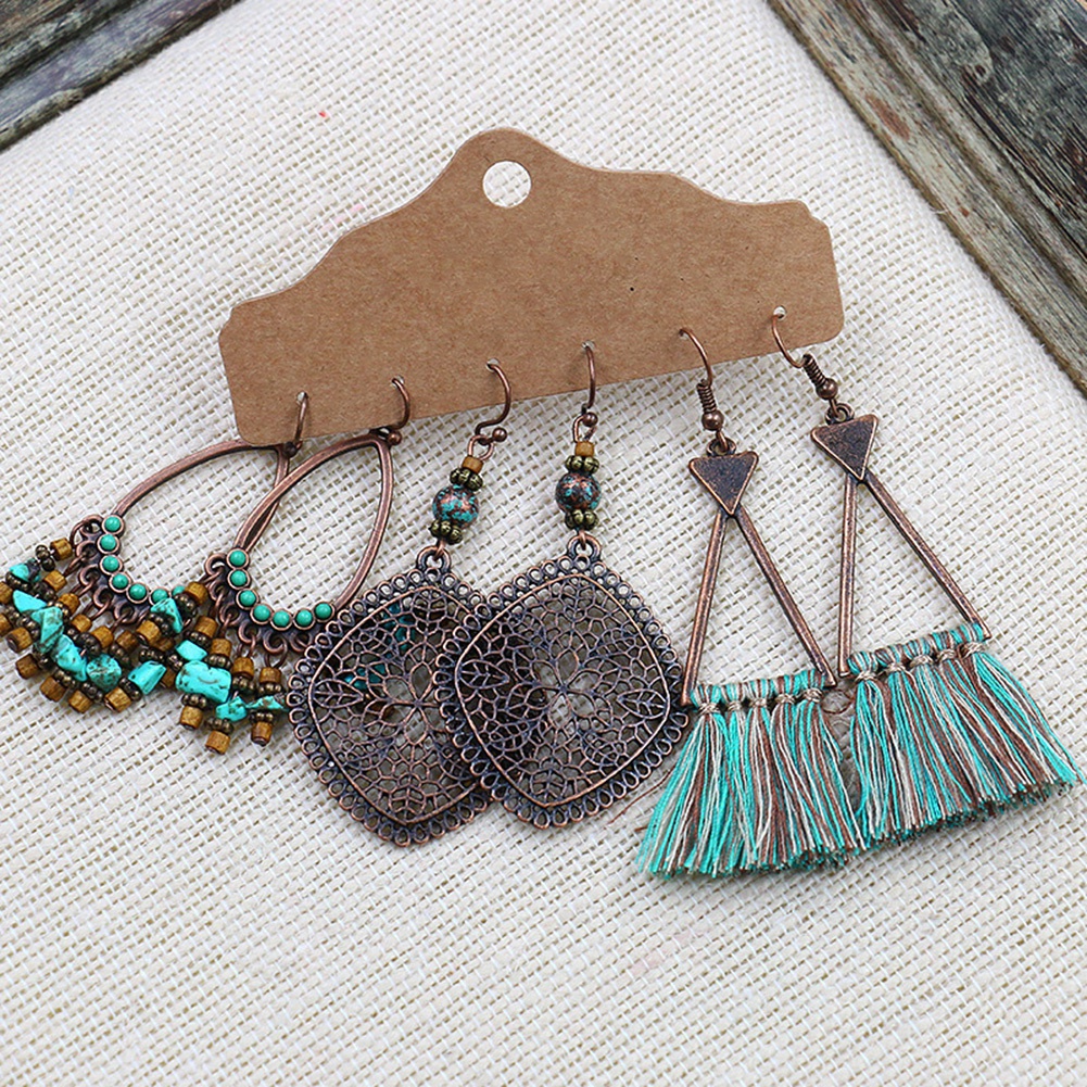 Set 3 Đôi Khuyên Tai Vintage Cho Nữ