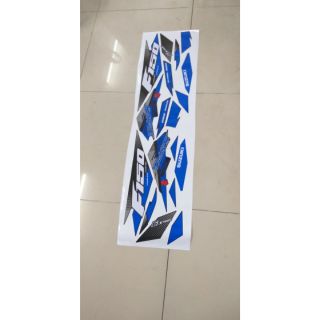 Tem satria tem rời bản ba lớp màu xanh trắng đen dán cho xe satria