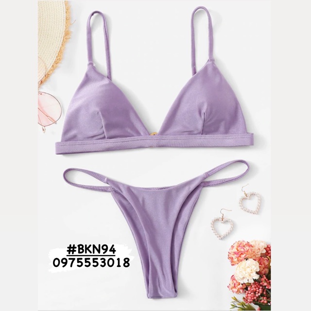 [BKN94] &lt;ÂU&gt; SET BIKINI TRIANGLE TÍM LILAC (10 MÀU)
