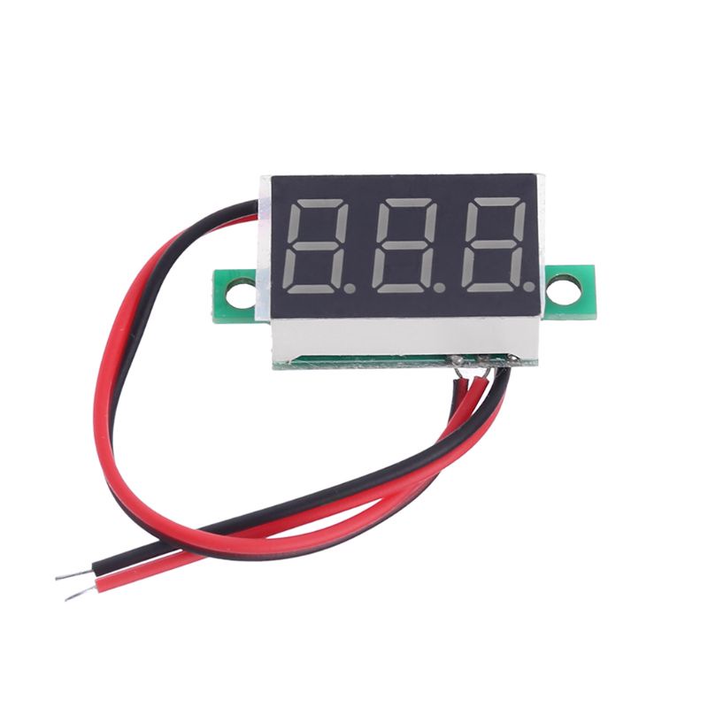 Vôn kế kỹ thuật số DC 4.5-30V nối 2 dây tích hợp màn hình LED màu đỏ cỡ 0.36"
