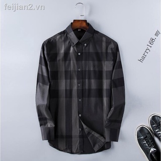 Burberry áo sơ mi cotton dài tay size s-xxxl m390