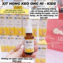Xịt họng Hi- Kids Spray chiết xuất keo ong,xuyên tâm liên,giảm ho ngứa rát họng