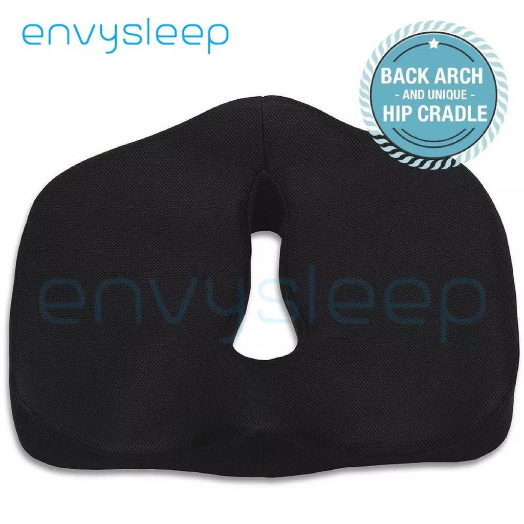 Combo Gối ngồi Cao su non Envysleep và silicon gót chân Envysleep, hỗ trợ đốt xương cụt, giảm đau lưng