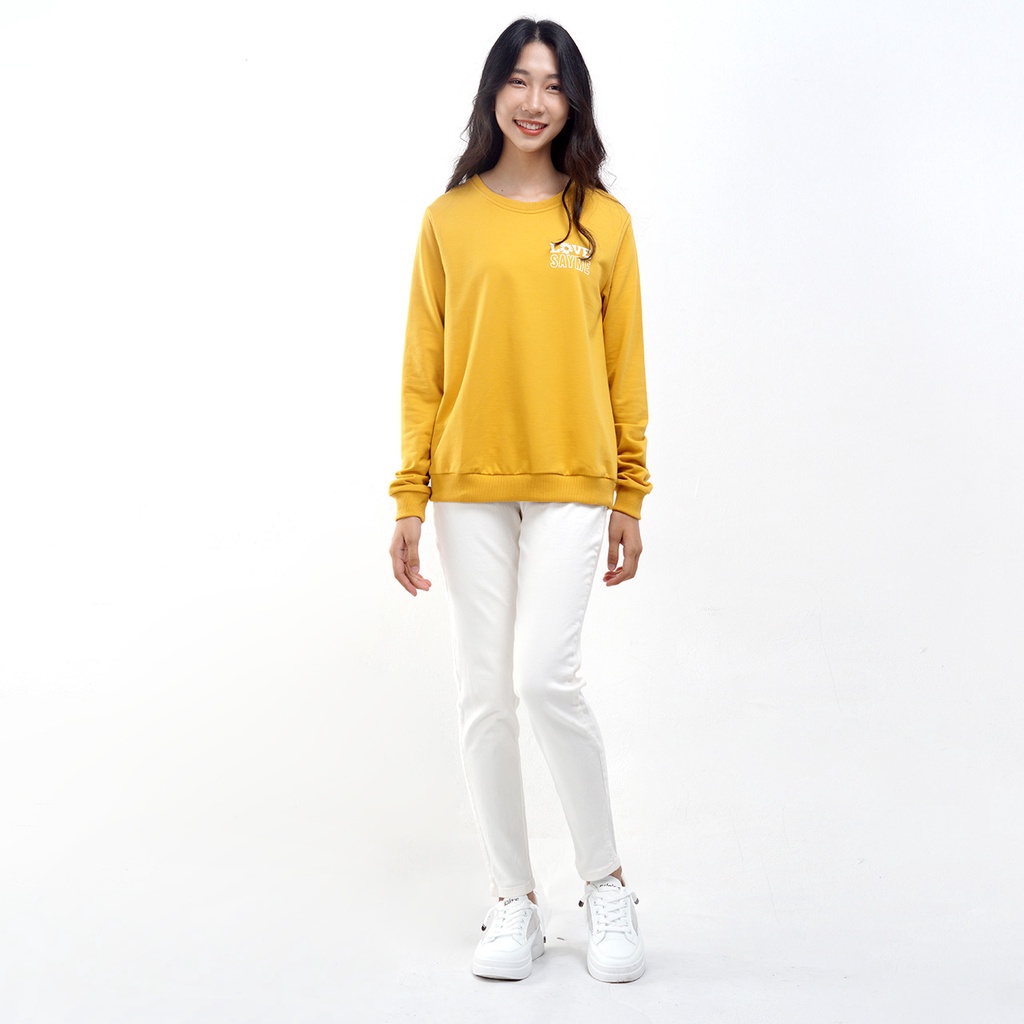 Áo nỉ sweater logo nữ Sayme dày dặn ấm áp WCSI0012