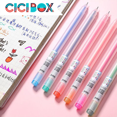 Bộ 12 Bút Gel Nhiều Màu Resun Với Ngòi 0.5mm Tiện Lợi, bút viết calligraphy ngòi 0.5mm nhiều màu đáng yêu CICIBOX