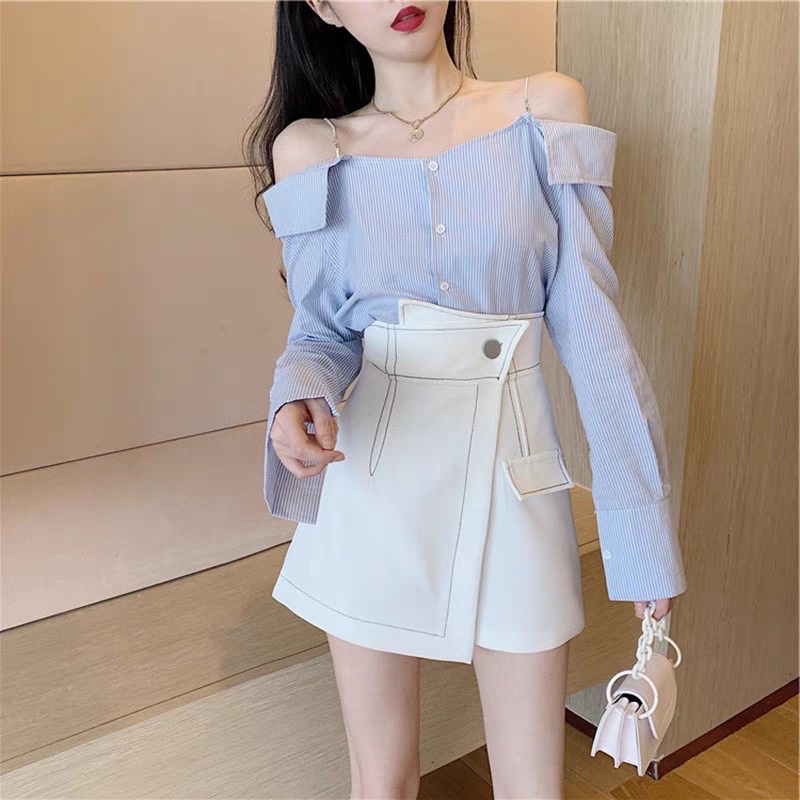 Quần Giả Chân Váy Viền Chỉ Nổi Đắp Chéo ( KÈM ẢNH THẬT ) | BigBuy360 - bigbuy360.vn