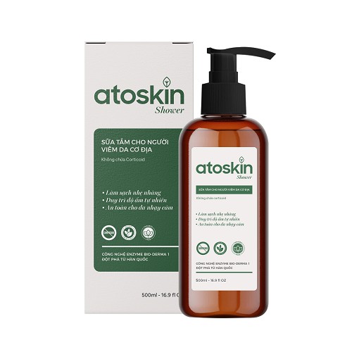 Sữa tắm Atoskin cấp dưỡng ẩm Da công nghệ Hàn Quốc Enzyme- Bio-Derma 1