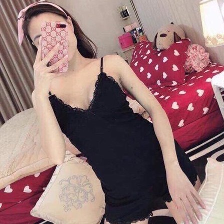 [ Lụa Cao Cấp ] Đồ ngủ sexy 2 dây viền ren chất thun borip cao cấp mềm mịn co giãn tốt 007 | BigBuy360 - bigbuy360.vn