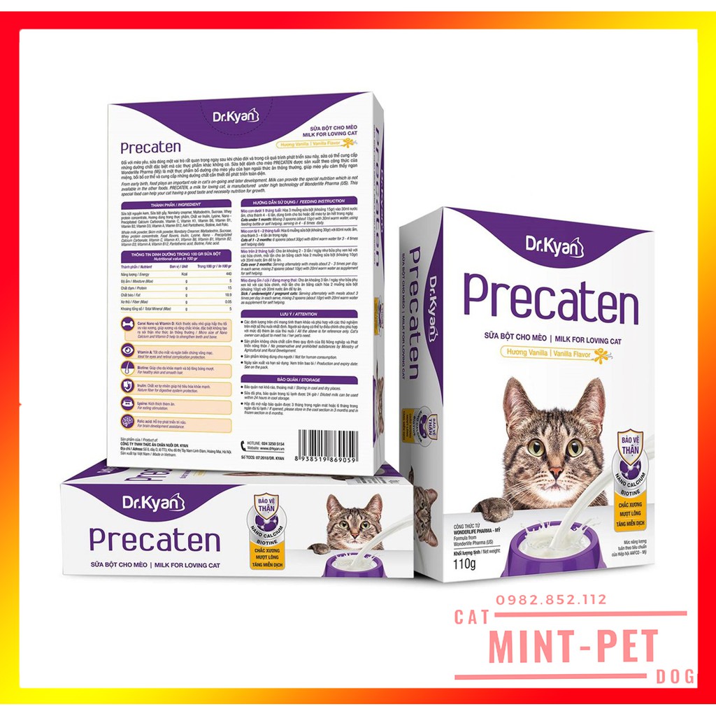 Sữa Bột Cho Mèo Precaten#MintPet