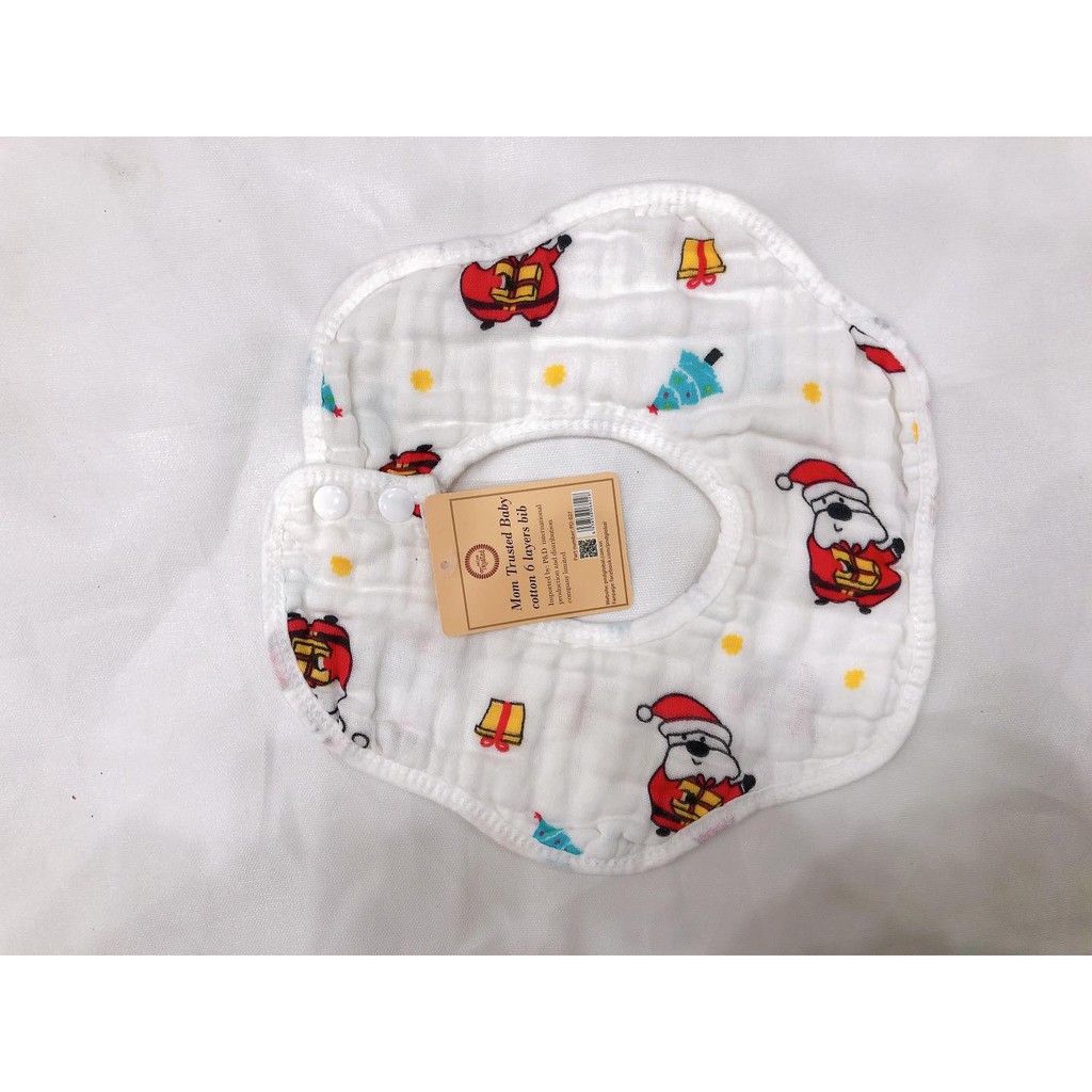 Yếm tròn cotton 6 lớp Mom Trusted