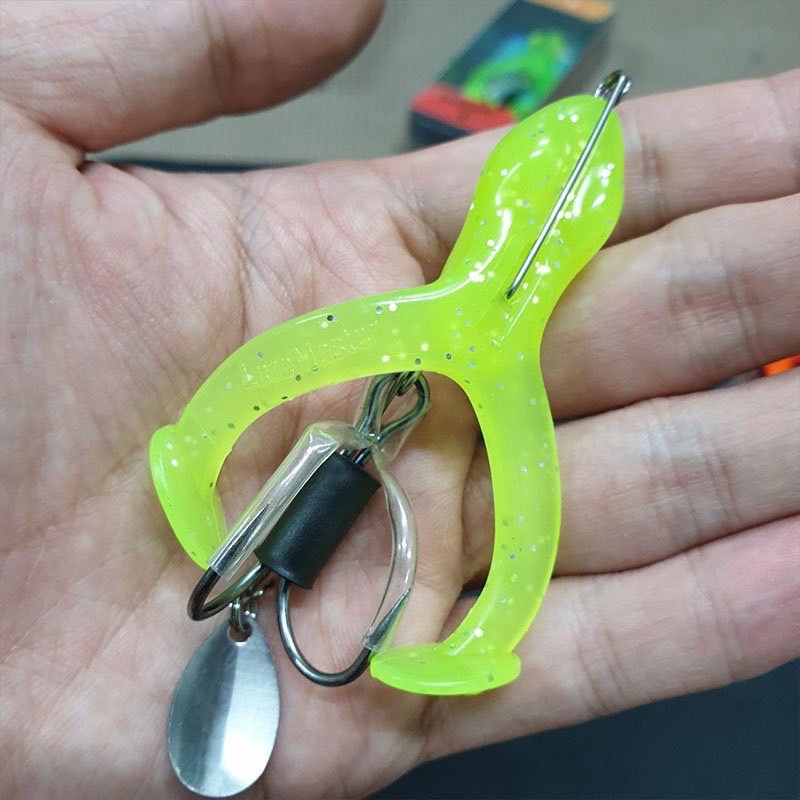 Mồi mềm câu Lure Lưỡi Đôi 2 chân có thìa chống vướng