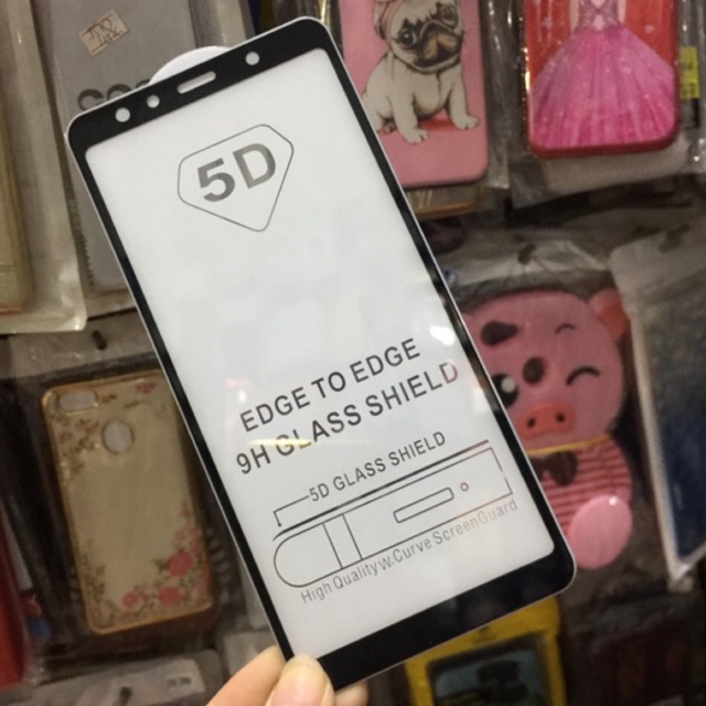 Kính cường lực 5D samsung A7 2018 full keo màn hình