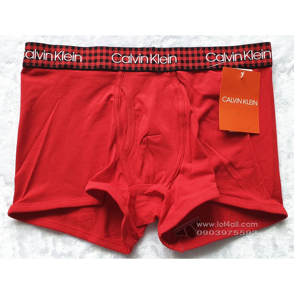 [CHÍNH HÃNG] Quần lót nam Calvin Klein NB1992 Buffalo Check Cotton Stretch Trunk Temper