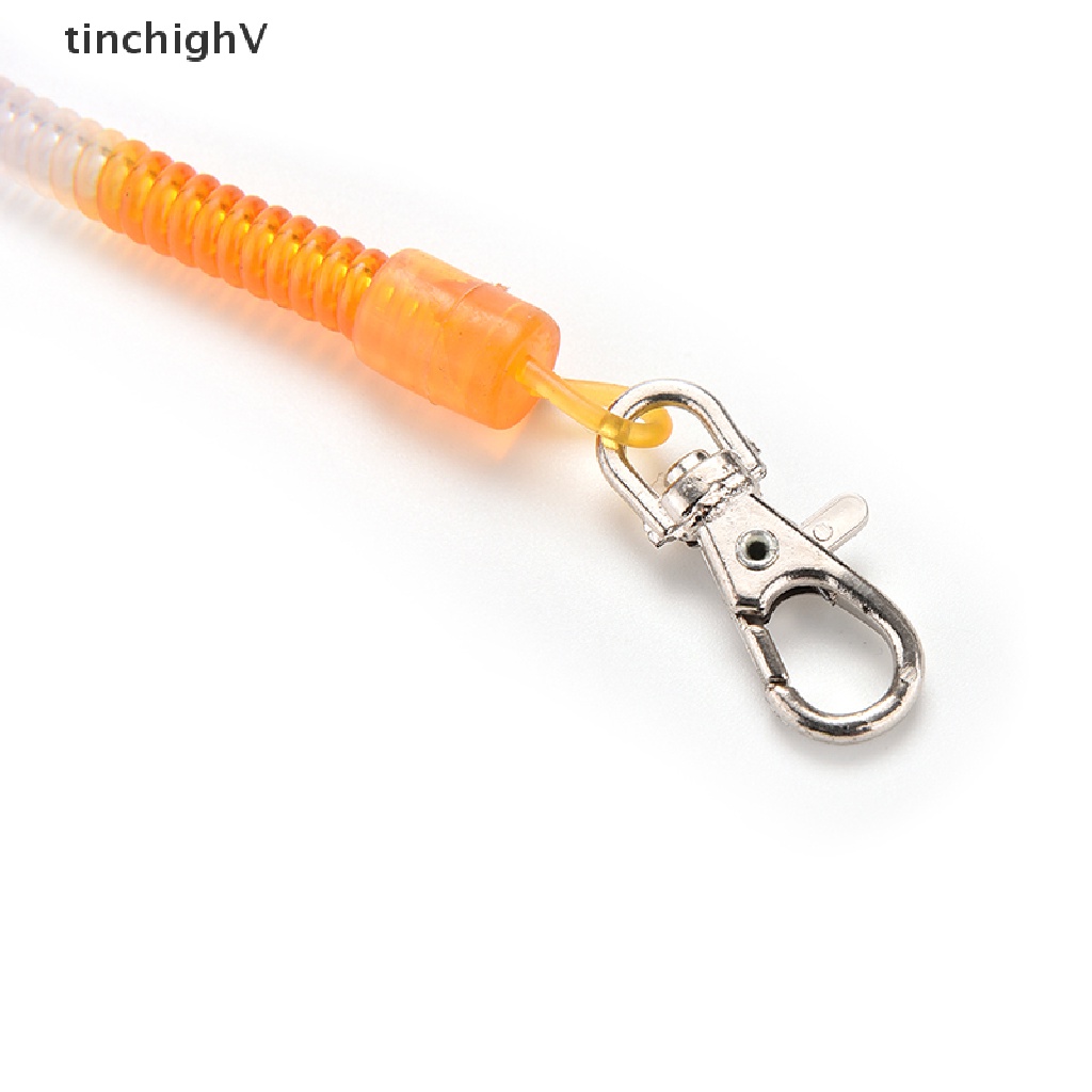 [TinchighV] 1 Móc Khóa Nhựa Xoắn Ốc Co Giãn Có Thể Thu Gọn