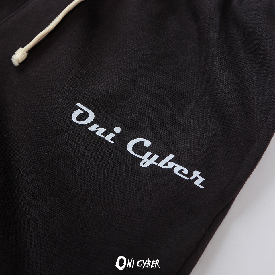 Quần short Unisex ONI CYBER chất nỉ dày dặn, quần đùi nam nữ Local brand bassic cao cấp 2 màu đen và be in logo QONI01 | BigBuy360 - bigbuy360.vn