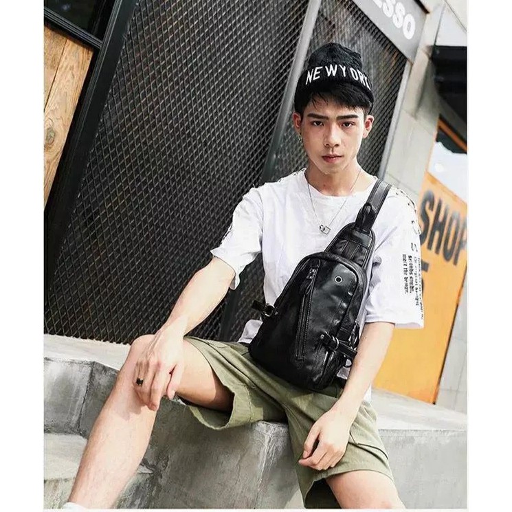 Túi Đeo Chéo Nam da Pu Chống Nước Chống Trầy Cao Cấp | Túi Xách Đeo Chéo Nam | Trạm Shop | BigBuy360 - bigbuy360.vn