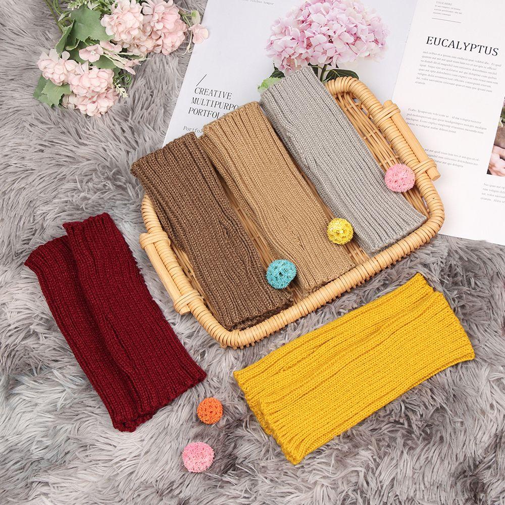 Găng Tay Len Dài Mềm Mại Co Giãn Giữ Ấm Cánh Tay Cho Nam Nữ