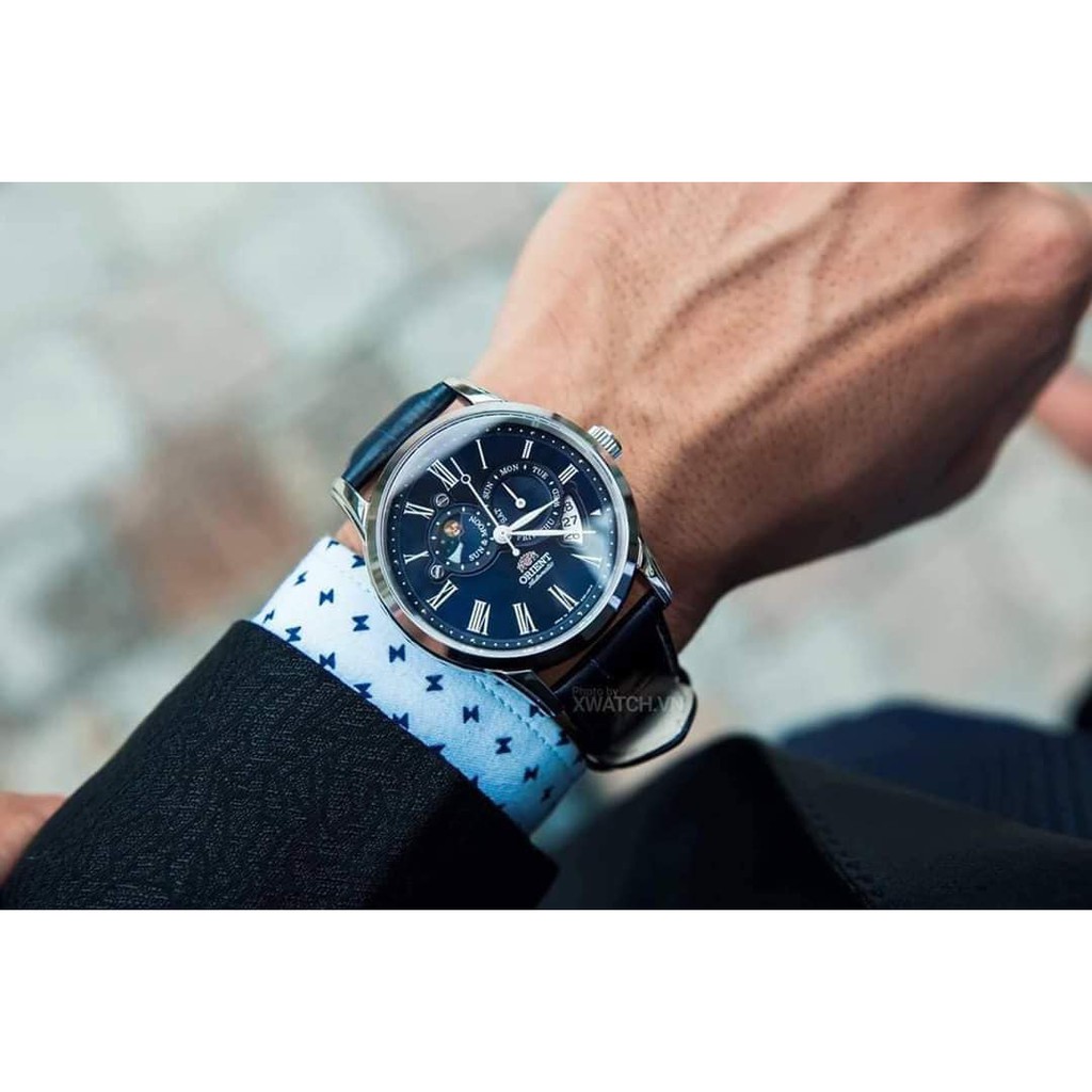 ĐỒNG HỒ CƠ NAM Orient Sun Moon Gen 2 Blue Automatic Watch SET0T004D0-ĐỈNH CAO TRONG THIẾT KẾ