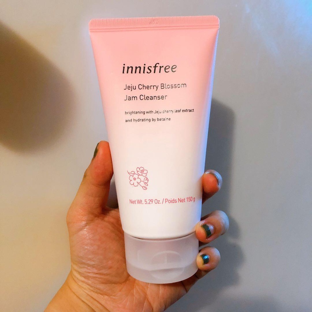 Sữa Rửa Mặt Dưỡng Ẩm, Sáng Da Chiết Xuất Hoa Anh Đào Innisfree Jeju Cherry Blossom Jam Cleanser 150ml