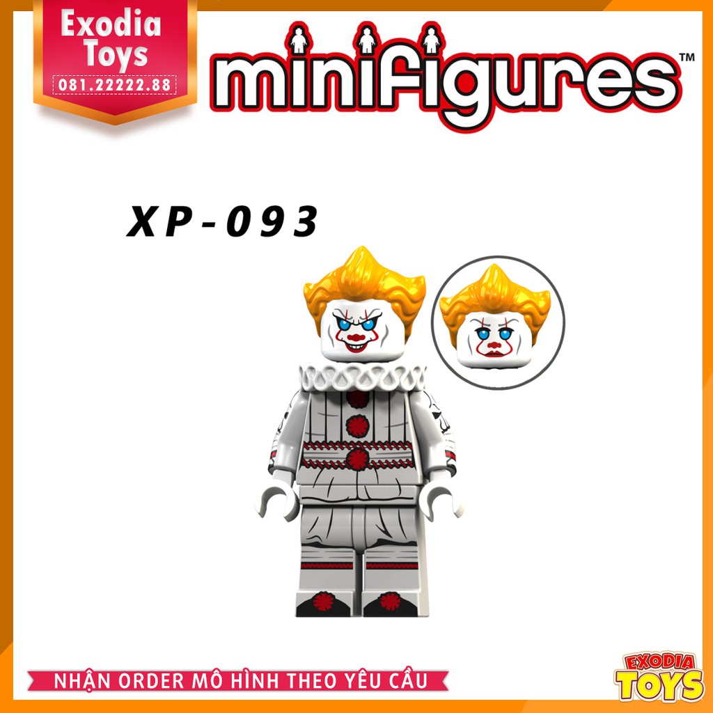 Xếp hình Minifigure Nhân vật phim kinh dị IT Chú Hề Ma Quái - Đồ Chơi Lắp Ghép Sáng Tạo - KORUIT KT1012