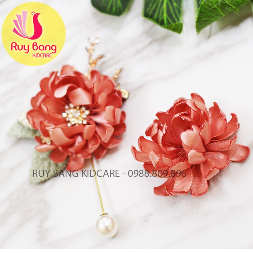 Set nguyên liệu cài áo hoa cúc