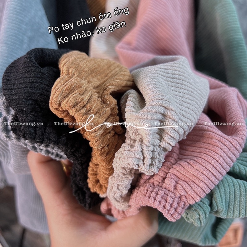 Áo Khoác Nữ Quảng Châu Form Rộng Dơi Tay Phồng Nhung Tâm Cao Cấp TRƠN KHÓA KHOEN TRÒN - NT1031