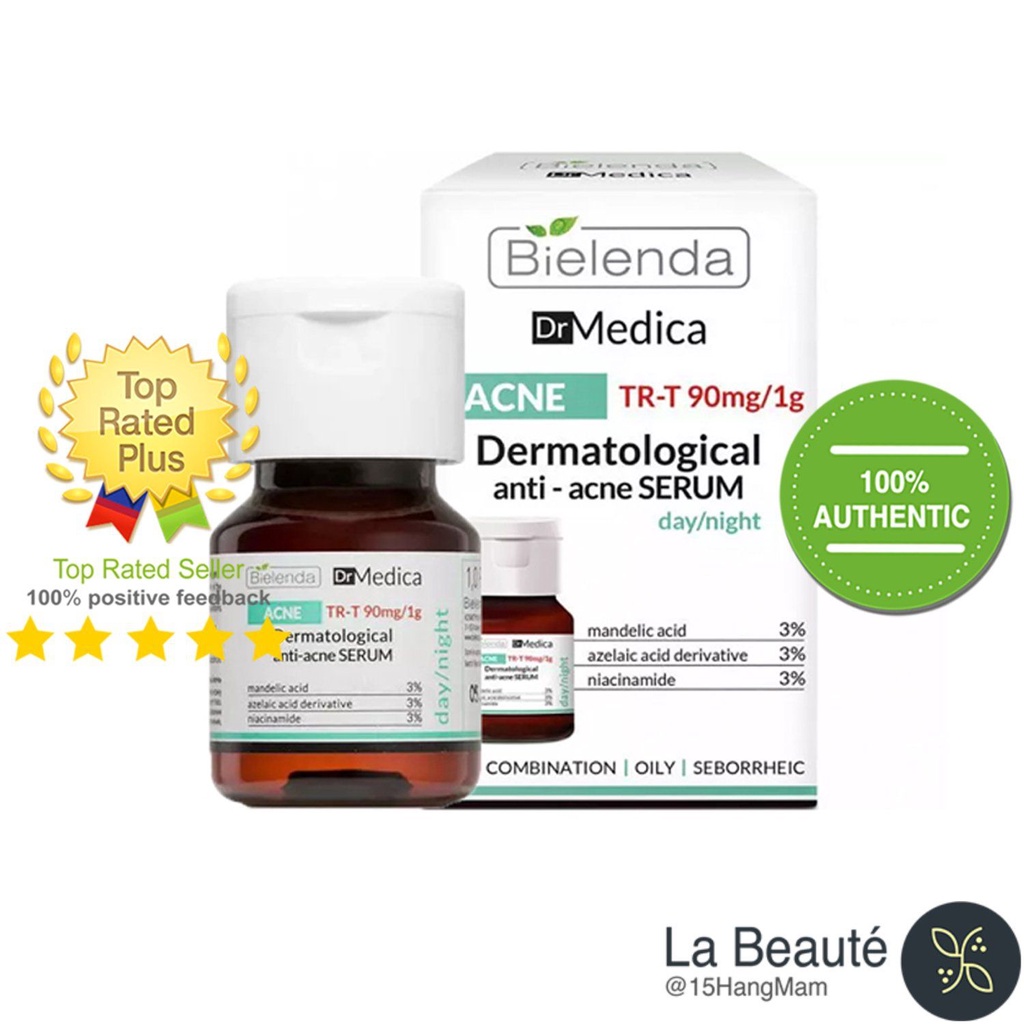Bielenda Dr Medica Acne Dermatological Anti-Acne Serum - Tinh Chất Mờ Thâm, Sáng Da, Kháng Mụn 30ml