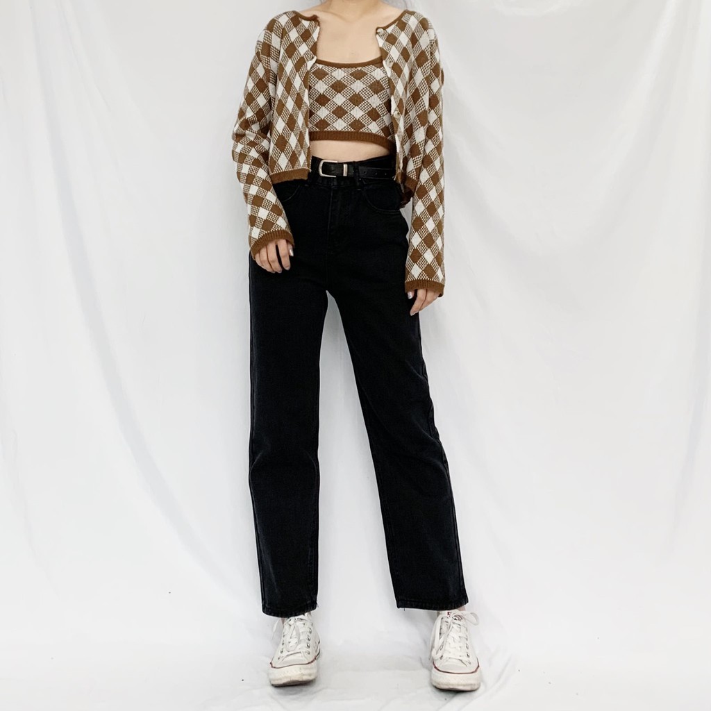 Quần Baggy Jeans Q1655ti cạp cao ống suông | BigBuy360 - bigbuy360.vn