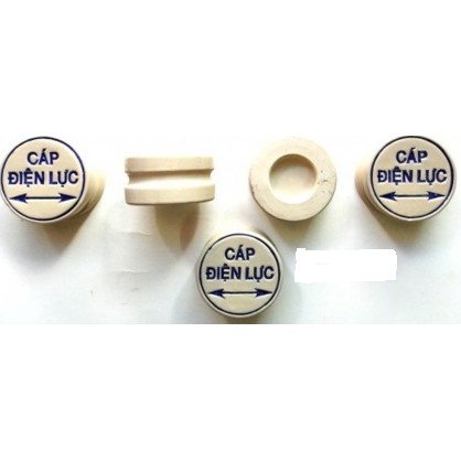Mốc sứ cảnh báo cáp điện ngầm - hình thật