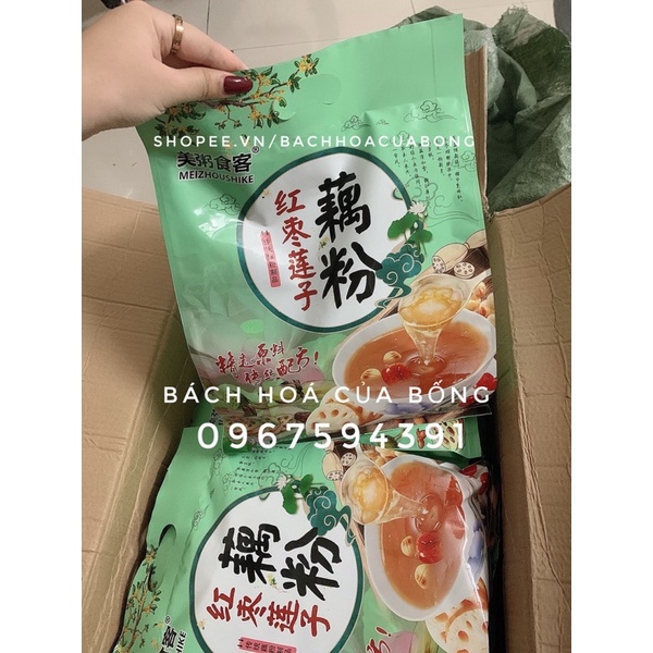 Bột Củ Sen Mix Táo Đỏ Ăn Kiêng, Dưỡng Nhan Meizoushike gói 500gr