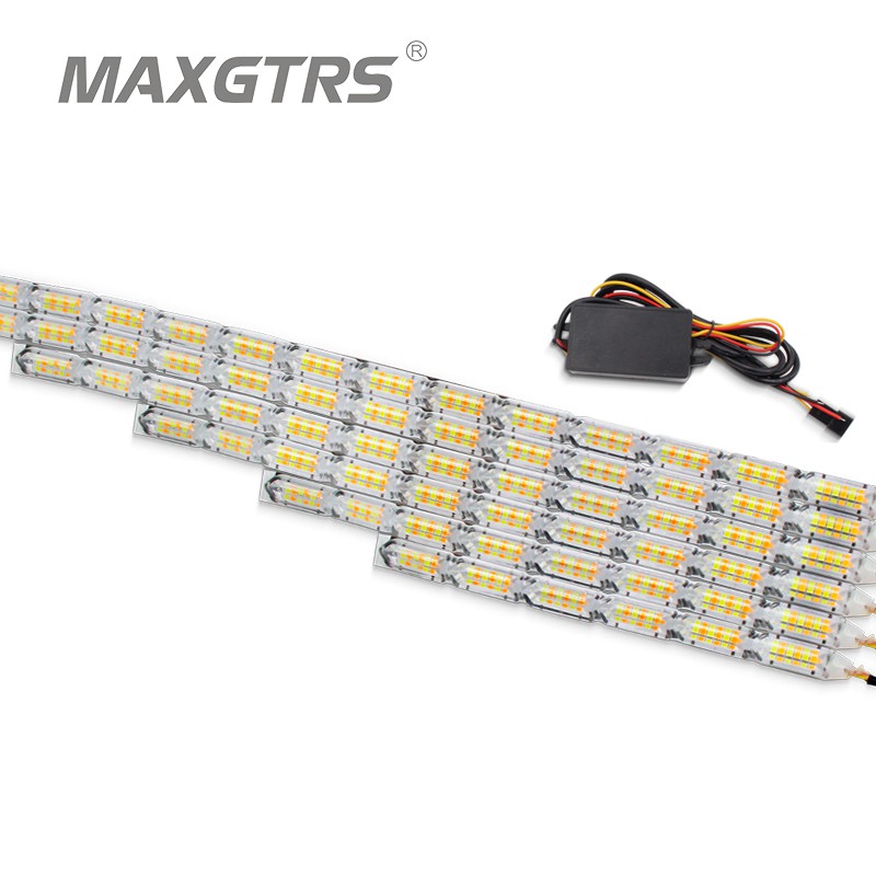 2 Dải Đèn LED Tín Hiệu Nhiều Màu Sắc Cho Xe Hơi MAXGTRS