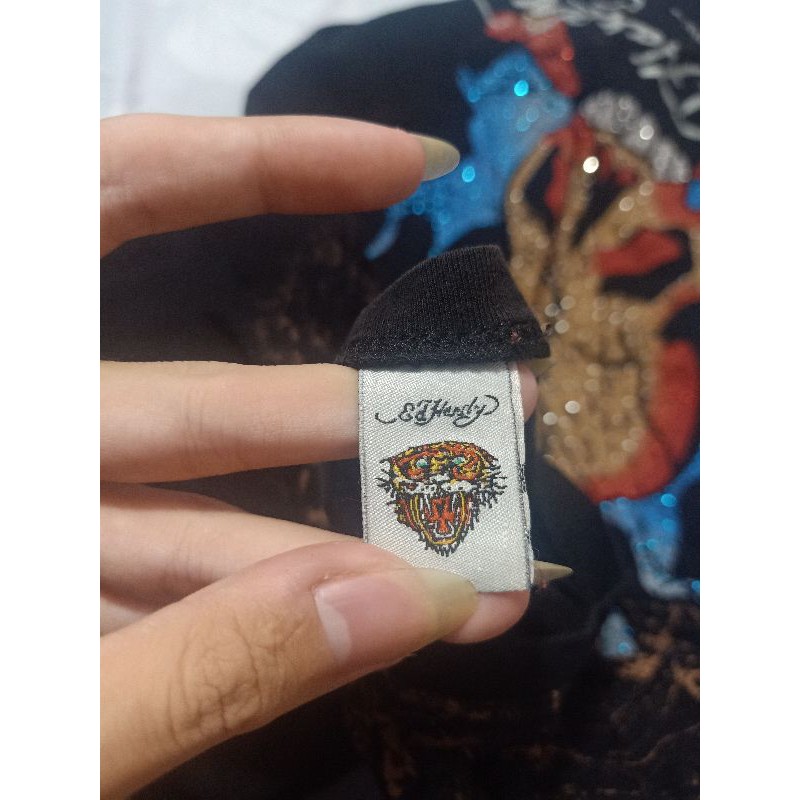 Áo thun Ed hardy real authentic chính hãng áo phông nam nữ đầu lâu sọ skull lửa