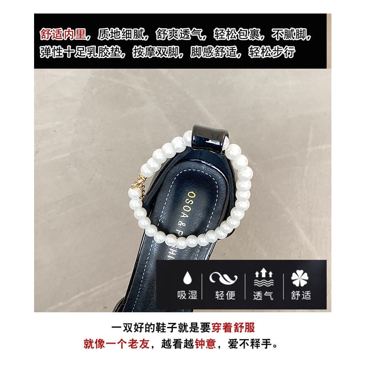 Giày Cao Gót Mary Jane Cao Gót Bằng Da Thời Trang Xuân Hè 2022