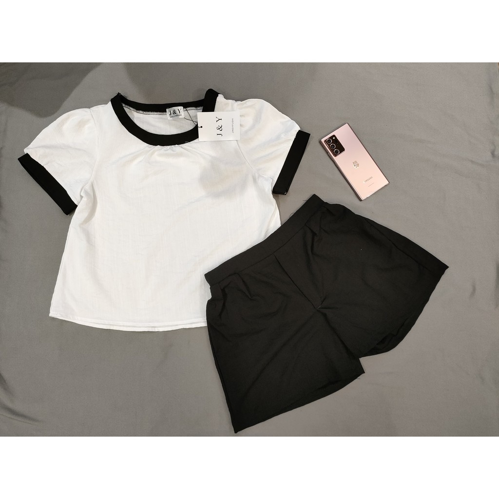 Bộ đũi, set đũi viền basic tay phồng cho nữ freesize nhẹ nhàng sang trọng b03